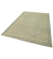 Bej Halı El Dokuma Vintage Stil Geometrik Desenli Yumuşak Dokulu Lüks Salon Halısı