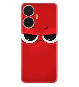 Realme C55 Kılıf Resimli Desenli Silikon Platinium Series Red 1829
