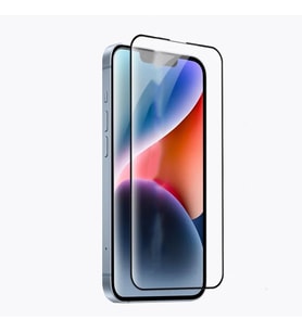 Apple iPhone 13 Pro Max Zore Darbeye Dayanıklı Anti Statik Temperli Cam Ekran Koruyucu (Siyah)