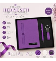Kişiye Özel Defter - Kalem ve Anahtarlık Seti