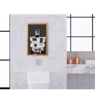BK Home Banyo Tuvalet Dekoratif Retro Ahşap Tablo-14