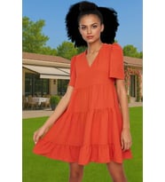 Kadın Şifon Mini Elbise Hafif Yazlık Polyester Günlük Casual Şık Görünüm Kaliteli İşçilik