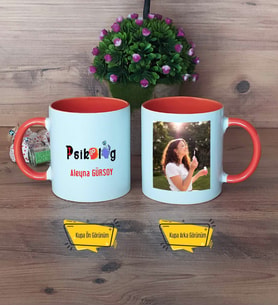 Psikolog Kupa Bardak Turuncu Fotoğraflı Tıp Bayramı Hediyesi Psikologlar Günü Hediyesi