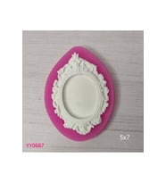 YY0687 Motifli Elips Çerçeve Silikon Kalıp