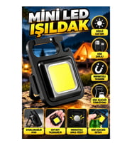 USB Şarjlı Taşınabilir Mini LED Işıldak Cep El Feneri Çok Fonksiyonlu