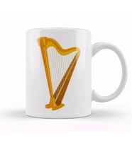Harp Music Art Kupa Bardak Porselen