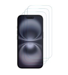 Microsonic Apple iPhone 16 Screen Protector Nano Glass Cam Ekran Koruyucu (3`lü Paket) (Şeffaf)