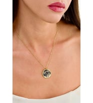 14 K Gold Kaplama 925 Ayar Gümüş Otantik Hayat Ağacı Kolye