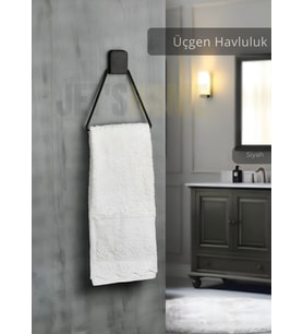 Üçgen Havluluk Paslanmaz Çelik Banyo Havluluk Düzenleyici Siyah