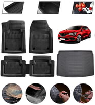 Renault Megane 4 Hatchback 2016-2025 Uyumlu Paspas Araca Özel Bagaj Havuzu MBS Siyah