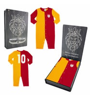 Galatasaray Orijinal Uzun Kol Bebek Body Tulum Ahşap Kutulu (Kırmızı)
