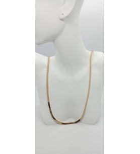 Gold Rose Renk Küp İtalyan Zincir (60 CM)