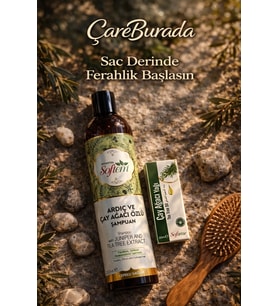 ÇareBurada Ardıç ve Çay Ağacı Özlü Şampuan 400 ml + Çay Ağacı Yağı 20 ml
