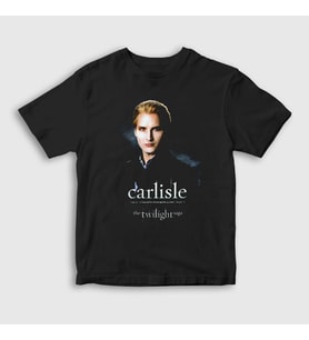 Presmono Unisex Çocuk Siyah Carlisle Cullen Vampire Twilight T-Shirt 310202tt