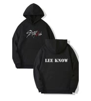 Stray Kids Lee Know Ön-Arka Baskılı Kapşonlu Sweatshirt