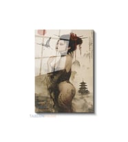 Dikey Cam Tablo Salon Duvar Tablosu Dikey Cam Japon Kiz Yeni Ev Hediyesi Ofis Tablosu