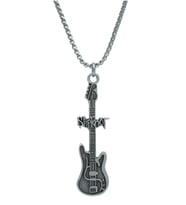 Slipknot Elektro Gitar Örme Zincir Kolye - Gümüş Kaplama - Erkek Kadın Kolye - No:1563