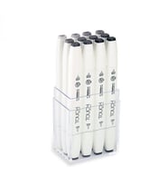 Touch Twin Brush Marker 12 Renk Set SICAK GRİ 