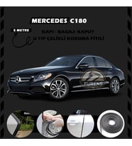 Mercedes C180 Oto Araç Kapı Koruma Fitili 5metre Parlak Siyah Renk