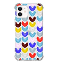 PrintiFy Apple iPhone 12 Uyumlu Water Color 1 Baskılı Şeffaf Köşe Korumalı Antişok Kılıf