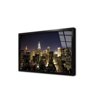 New York Gece Çerçeveli Cam Tablo