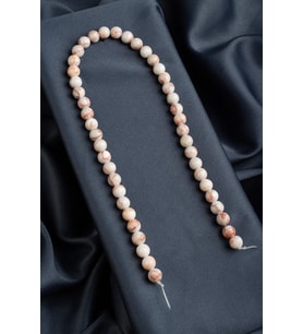 Jasper Doğal Taş Parlak Pembe Küre Kesim 8mm Dizi [AA]