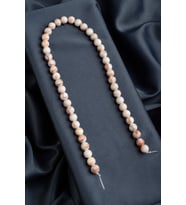 Jasper Doğal Taş Parlak Pembe Küre Kesim 8mm Dizi [AA]