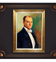 Özel Seri Paspartulu Çerçeveli Atatürk Tablo l80 (Gold)