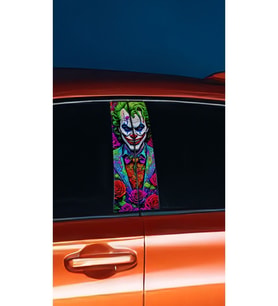 Araç Kapı Direk Kaplama Folyosu Joker Desenli (SAĞ SOL TAKIM) (2 ADET) - 22x50 C (Çok Renkli)