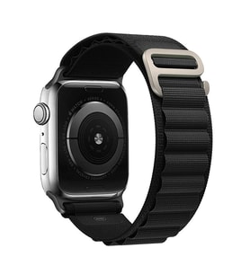 Ally Apple Watch 7-8 45mm 6-5-4 44mm Alpine Loop Kayış Kordon 3-2-1 42mm (Siyah)