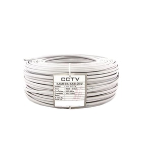 2+1 2x0.22 Folyolu Lüks Cctv Kamera Kablosu 50MT.