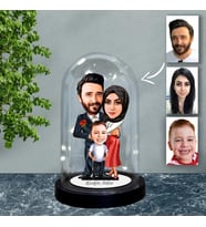 KİŞİYE ÖZEL AİLE TASARIMLI IŞIKLI KARİKATÜR FANUS BİBLO FN78