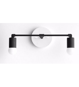 RİOLİGHT MODERN İKİLİ METAL APLİK (Siyah - Beyaz)