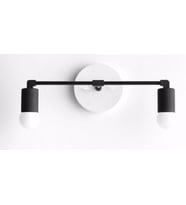 RİOLİGHT MODERN İKİLİ METAL APLİK (Siyah - Beyaz)