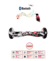 CityMate Elektrikli Kaykay Hoverboard Bluetooth Hoparlörlü 6.5 Inch Grafiti D06
