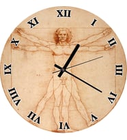 Cakatablo Leonardo da Vinci Vitruvius Adamı Duvar Saati