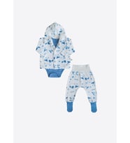 Organik Panda 3'lü Set Mavi