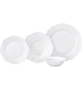 KORKMAZ A8247 ELİZA COLLECTİON 60 PARÇA YEMEK TAKIMI (Beyaz)
