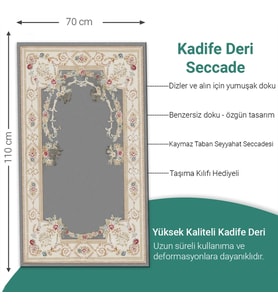 Ravabi Rug Araç İçi İşyeri Deri Taban Namazlık Çantalı Hediyelik Seyahat Seccadesi 70x110cm 21231019