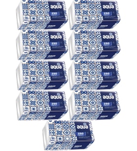 Aqua Pratik Mendil 250 Yaprak Tekli Pk (9 Lu Set)