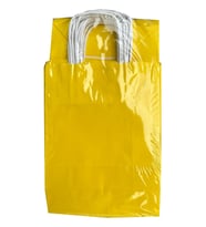 Büküm Saplı Kraft Kağıt Çanta Karton Hediyelik Poşet Torba - Sarı - 18x24 Cm. - 25 Adetlik Paket