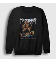 Presmono Unisex Siyah Hail To England Manowar Sweatshirt 63649tt