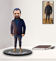 Kişiye Özel Kendin Tasarla Karikatür Ahşap Biblo Model-1