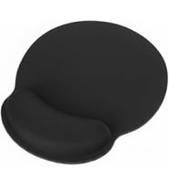 ComfiPad Bilek Destekli Konfor Kaymaz Ergonomik Mouse Pad Siyah Siyah