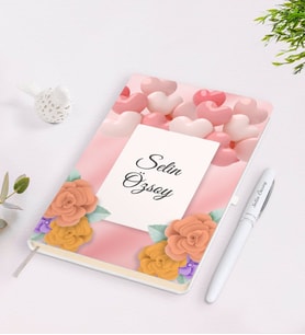 BK Gift Kişiye Özel İsimli Çerçeveli Defter Kalem Seti-11