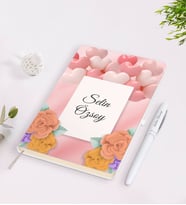 BK Gift Kişiye Özel İsimli Çerçeveli Defter Kalem Seti-11
