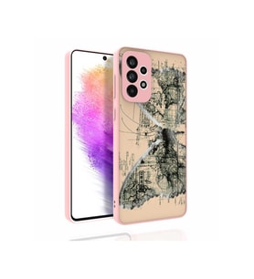 Samsung Galaxy A73 Uyumlu Kılıf Desenli Kamera Korumalı Parlak Zore Nora Kapak (Model 4)