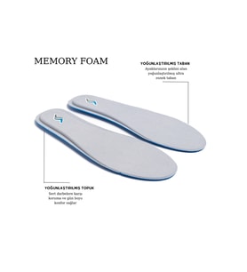 M300 Model Yumuşak Anatomik Tabanlık Spor ve Ortopedik Erkek Kadın Gri