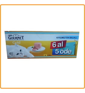 Gourmet Gold Kıyılmış Ton Balıklı Kedi Konservesi 6 Al 5 Öde 6x85 gr.