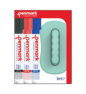 Penmark Beyaz Tahta Kalemi 3 lü +Silgi Hediyeli